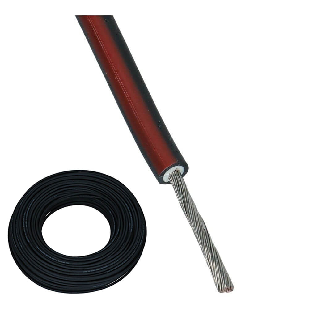 Solarkabel H1Z2Z2-K 6mm² rood Eucasolar TÜV Eca - 100 meter