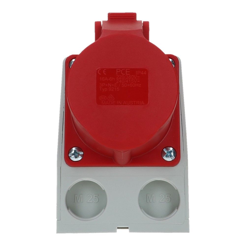 CEE female 5 polig 6H 16A IP44 wcd 380-415 VAC + schuko wcd CEE female 5 polig 6H 16A IP44 wcd 380-415 VAC + schuko wcd