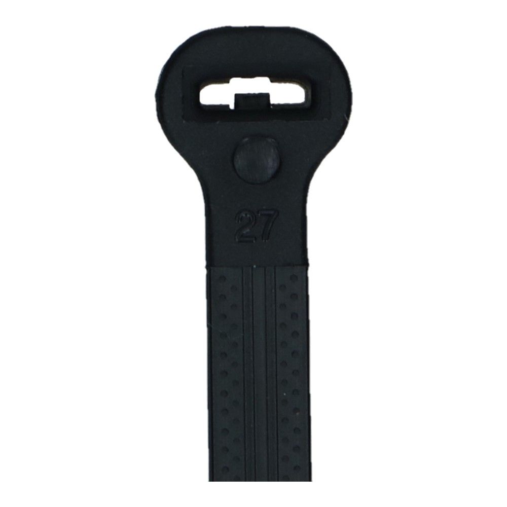 Ty-Rap TY528MXR kabelbinders RVS clip zwart 361x4.8mm UV-bestendig - 100 stuks Ty-Rap TY528MXR kabelbinders RVS clip zwart 361x4.8mm UV-bestendig - 100 stuks
