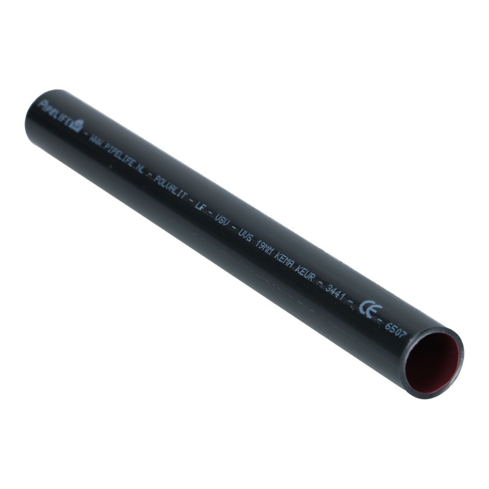 Installatiebuis UV-bestendig slagvast zwart 19mm Polvalit VSV UVS LV lengte 4 me - 100 meter Installatiebuis UV-bestendig slagvast zwart 19mm Polvalit VSV UVS LV lengte 4 me - 100 meter