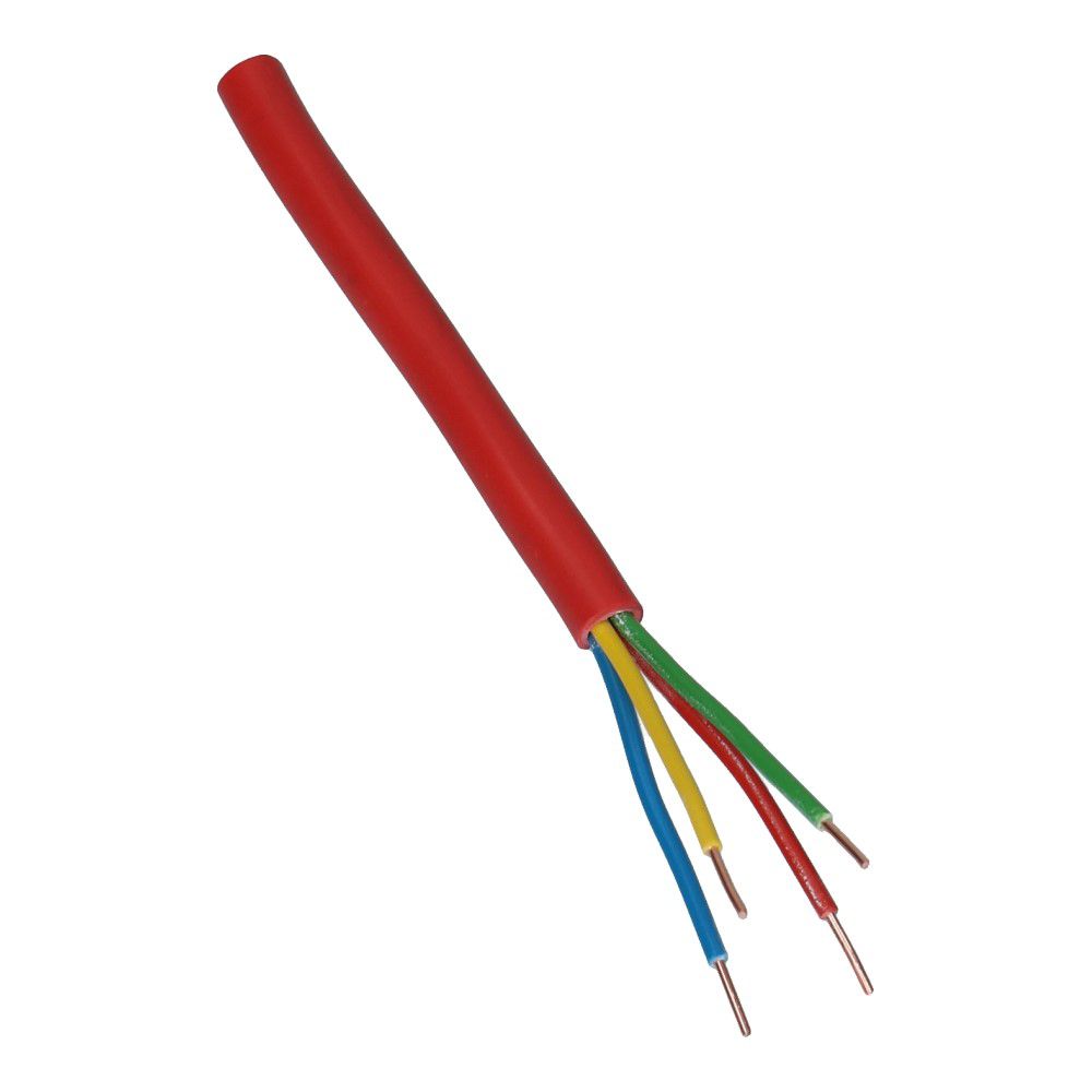 Brandmeldkabel 4x0.8mm² rood Dca - 100 meter