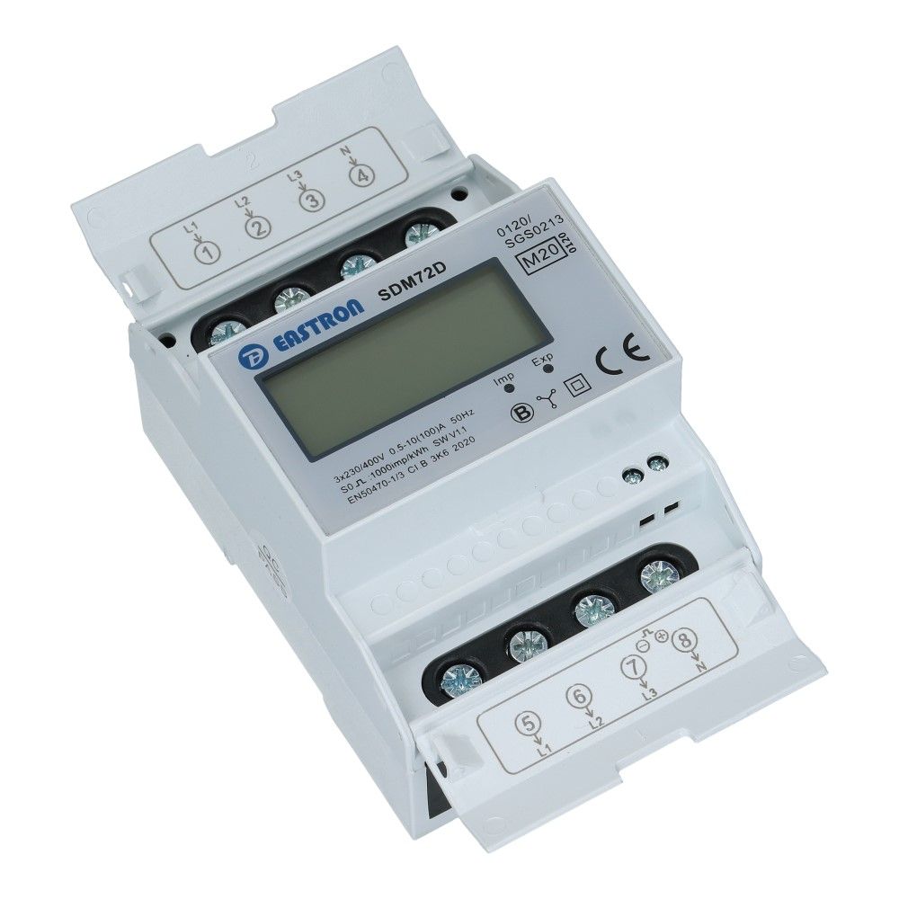 kWh meter 3 fase 10/100A MID Factureerbaar kWh meter 3 fase 10/100A MID Factureerbaar