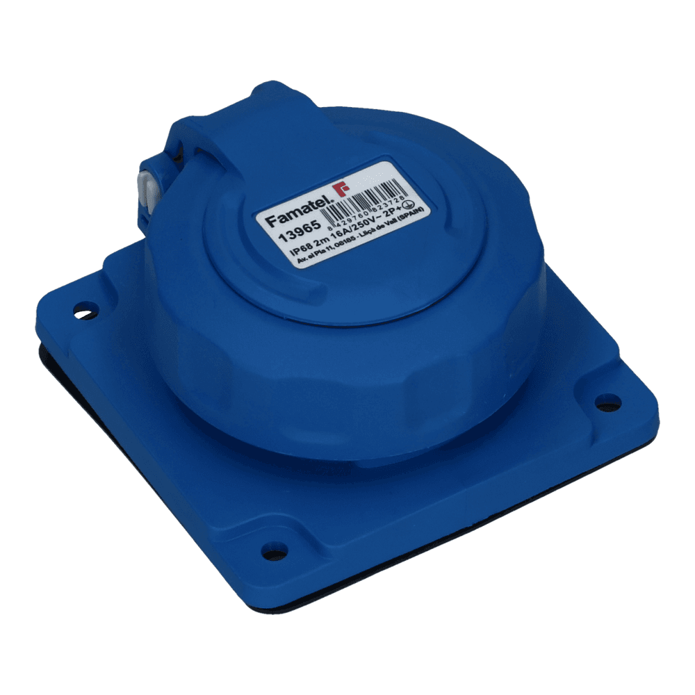 CEE schuko 3 polig 16A IP68 220-240VAC (75x75mm) CEE schuko 3 polig 16A IP68 220-240VAC (75x75mm)