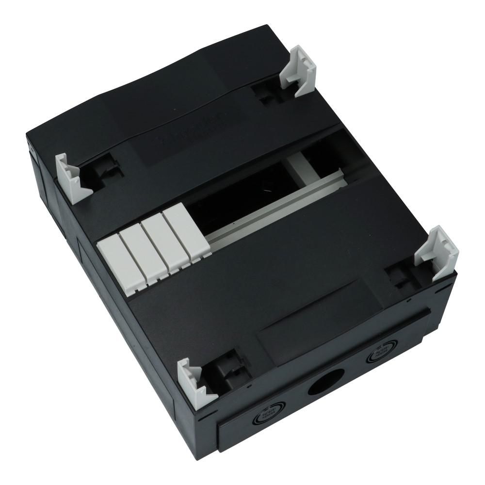 Ledige groepenkast 1x12 modules met verhoogd met buisinvoer Ledige groepenkast 1x12 modules met verhoogd met buisinvoer
