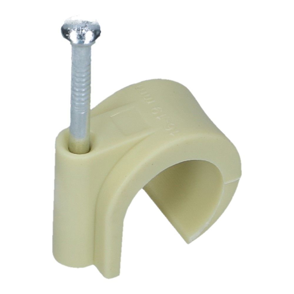 Spijkerclip universeel 16-19mm creme - 50 stuks