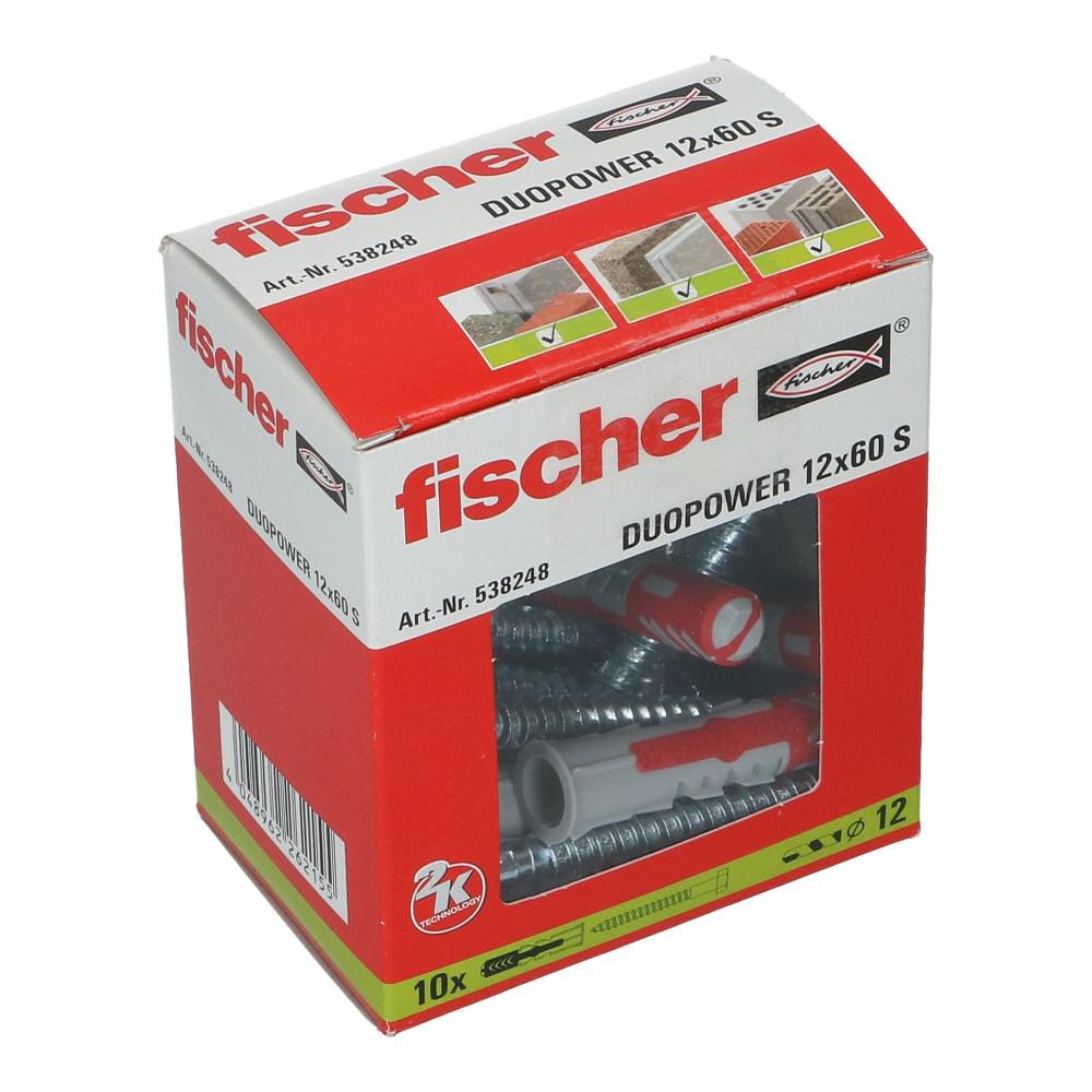DuoPower plug universele 12x60mm met schroef 12x80mm SW13 - 10 stuks DuoPower plug universele 12x60mm met schroef 12x80mm SW13 - 10 stuks