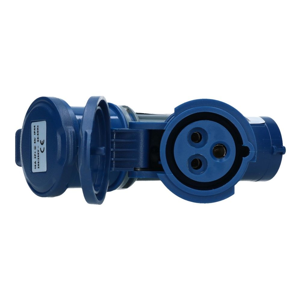 2 weg splitter 1x CEE naar 2xCEE 1p+n+e 16A 2 weg splitter 1x CEE naar 2xCEE 1p+n+e 16A