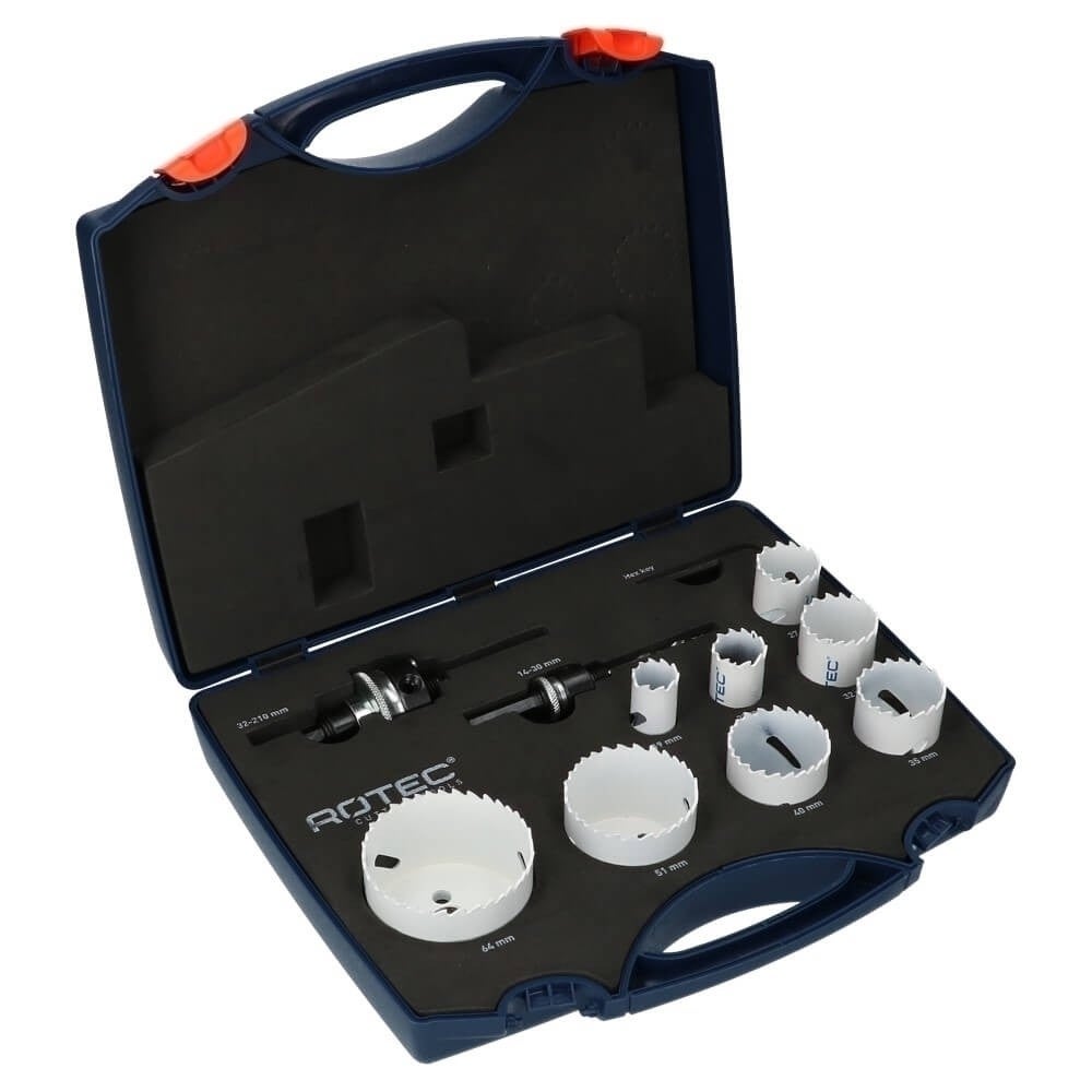 HSS-Bi Cobalt Gatzaagset loodgieter 10 delig 19-64mm