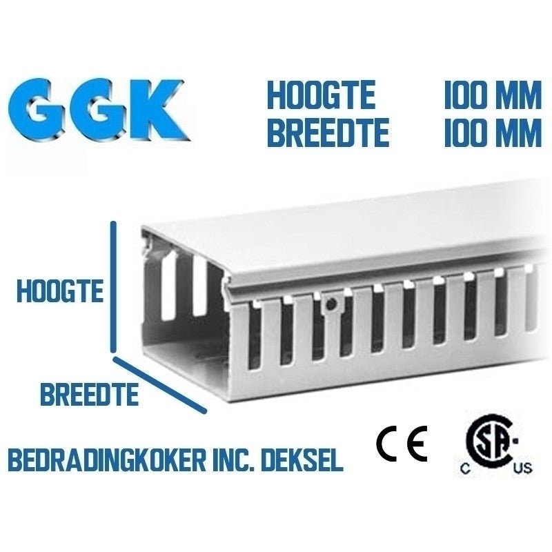 H 100mm B 100mm Bedradingskoker RAL7030 H 100mm B 100mm Bedradingskoker RAL7030