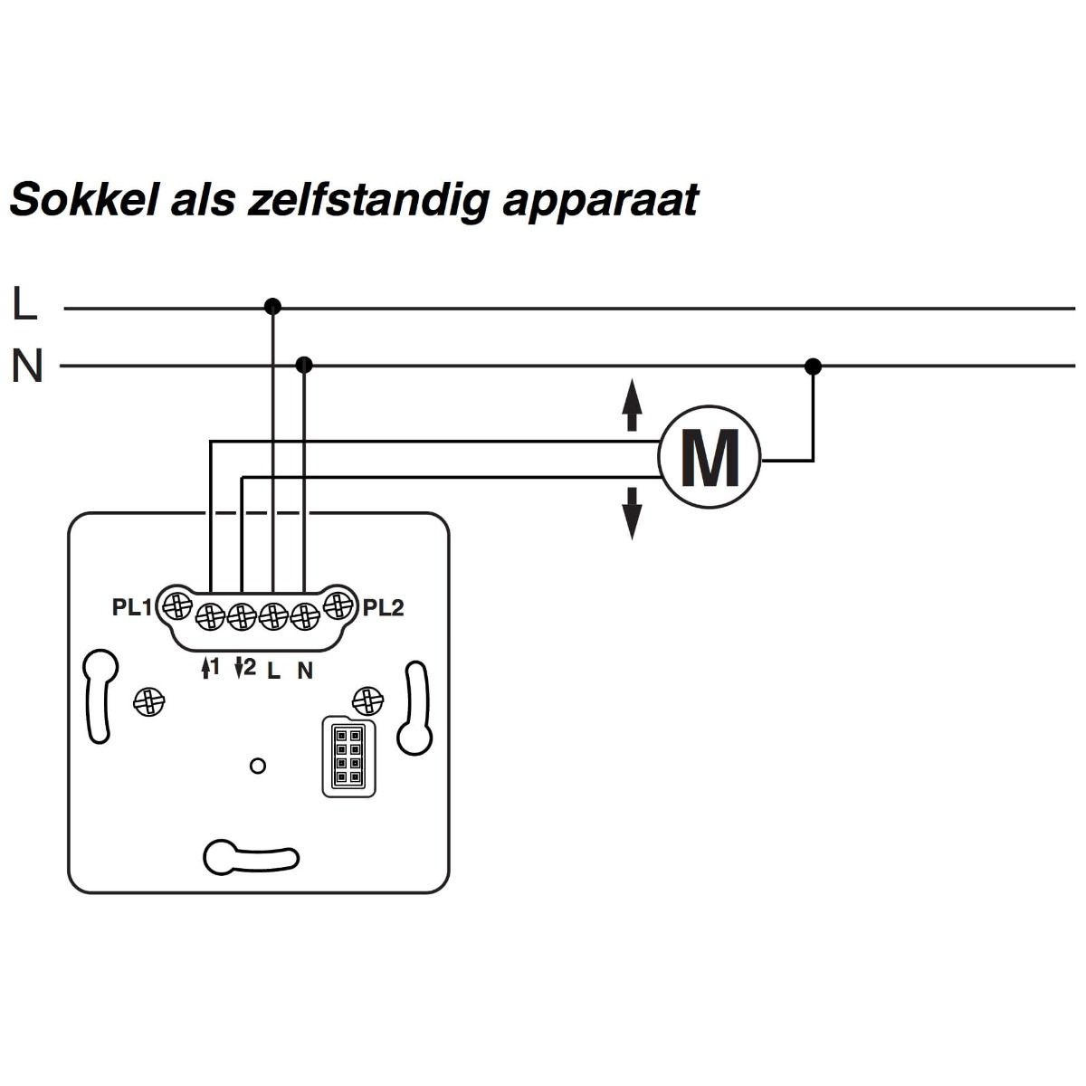 PlusLink inbouwsokkel touch jaloezie schakelaar PlusLink inbouwsokkel touch jaloezie schakelaar