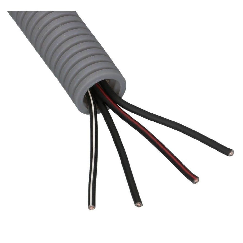 Voorbedraad Flexbuis 4x1.5mm² zw 16mm - 100 meter