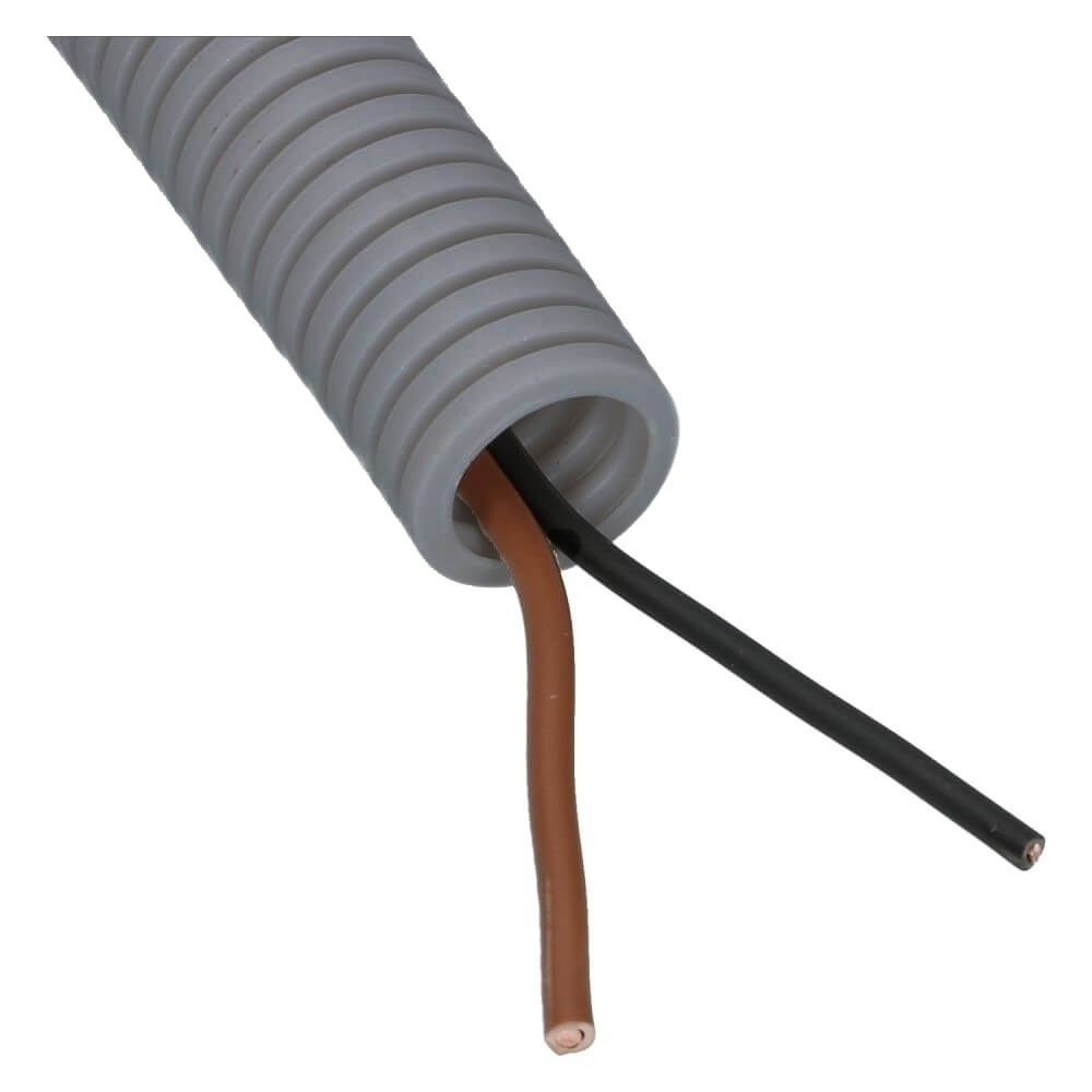 Voorbedraad Flexbuis 1x2.5mm² br 1x1.5mm² zw 16mm - 100 meter