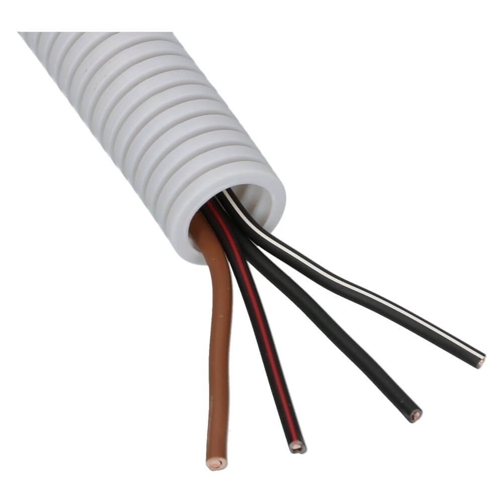 Voorbedraad Flexbuis 1x2.5mm² br 3x1.5mm² zw 16mm - 100 meter