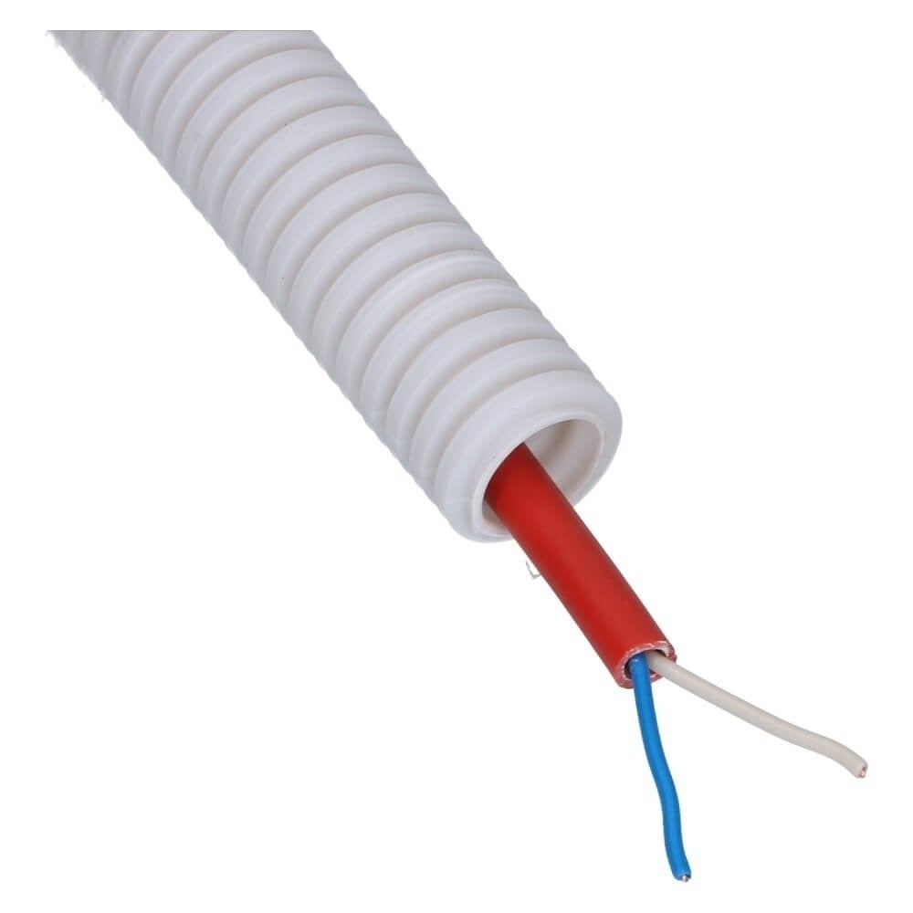Voorbedraad Flexbuis brandmeldkabel 2x0.8mm² 16mm - 100 meter