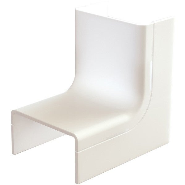 Binnenbocht met bodemstuk 25x13mm wit - 2 stuks
