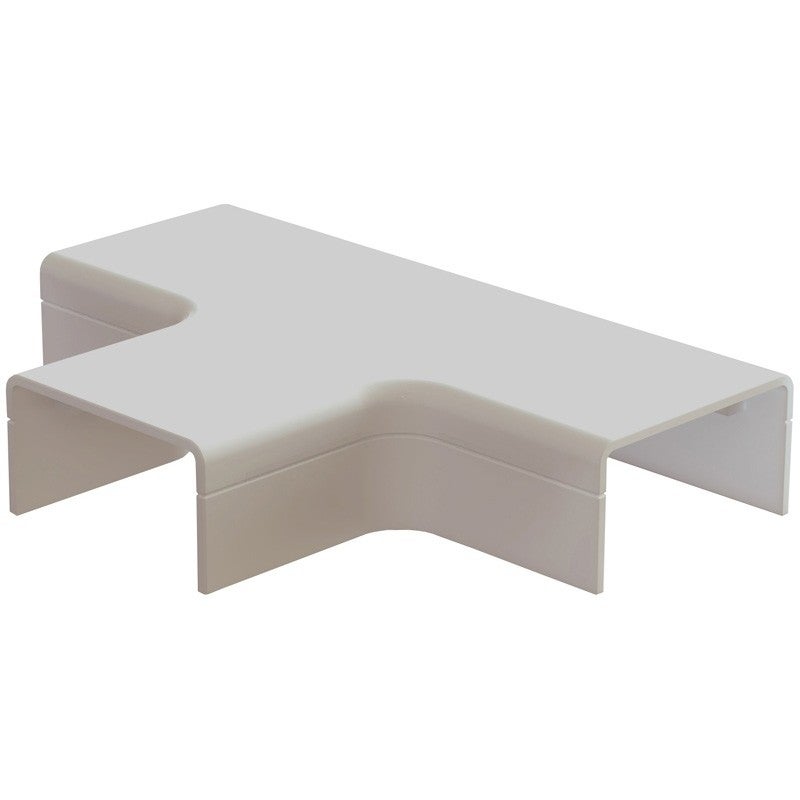 T-stuk met bodemstuk 25x13mm creme - 2 stuks