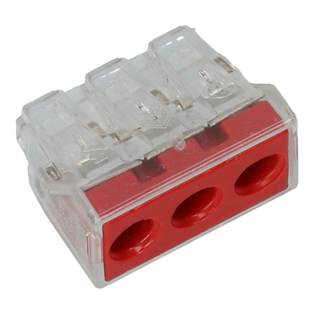 Lasklem 3 voudig 2.5-6mm² voor massief en soepel draad - 20 stuks